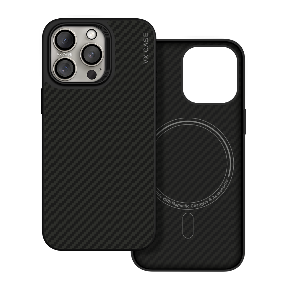Capa Magsafe para iPhone 15 Pro Max Preta - Kevlar