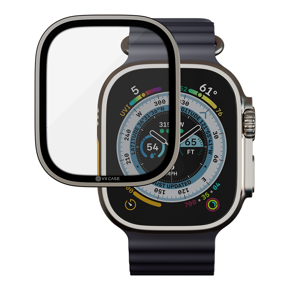 Película Safira Titanium Anti Impacto VX Case Apple Watch 49mm - Titânio Natural