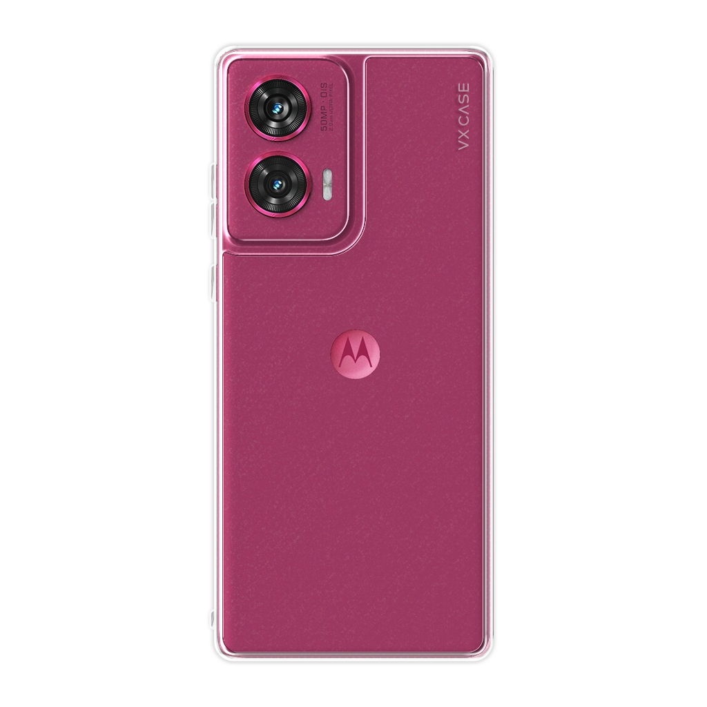 Capa de Silicone Rígida VX Case Motorola Moto Edge 50 Fusion - Transparente