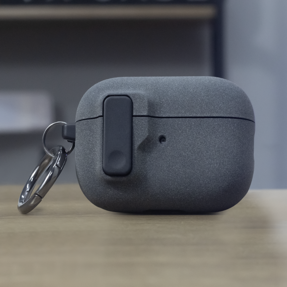 Case Alcântara para AirPods Pro 2 VX Case - Preta e Cinza