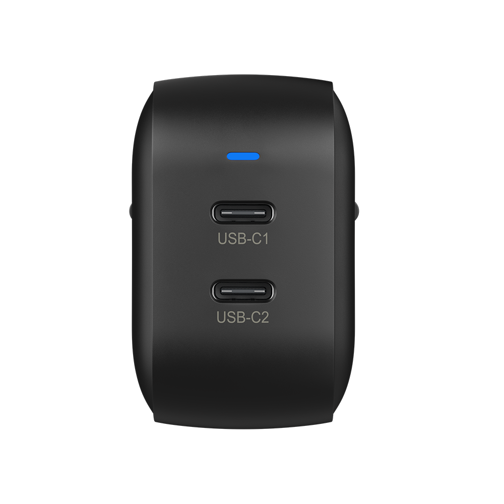 Adaptador de Carga Turbo 2 Tipo-C Striker 48W - Preto