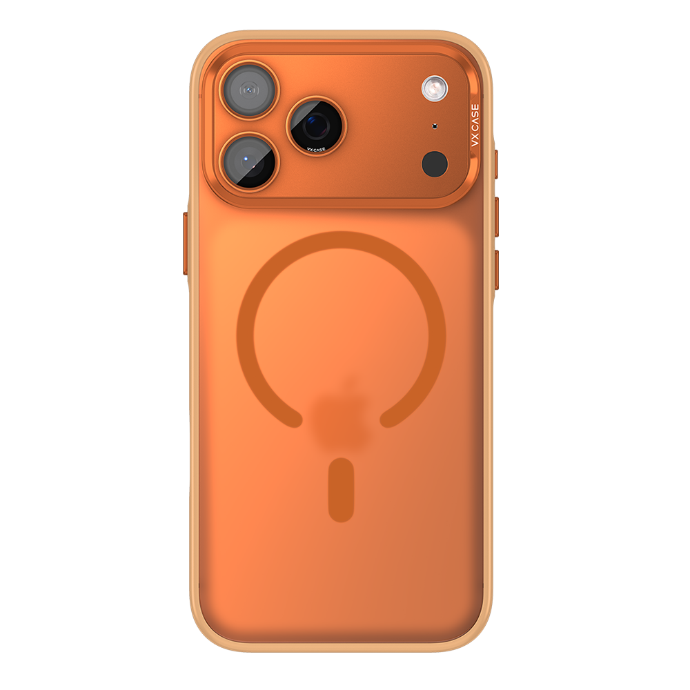 Capa Titanium VX Case Magsafe com Fundo Fosco para iPhone 17 Pro Max - Laranja