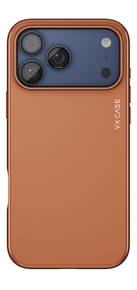 Capa Classic Polymer com Veludo Magsafe VX Case iPhone 17 Pro Max - Laranja Cósmica