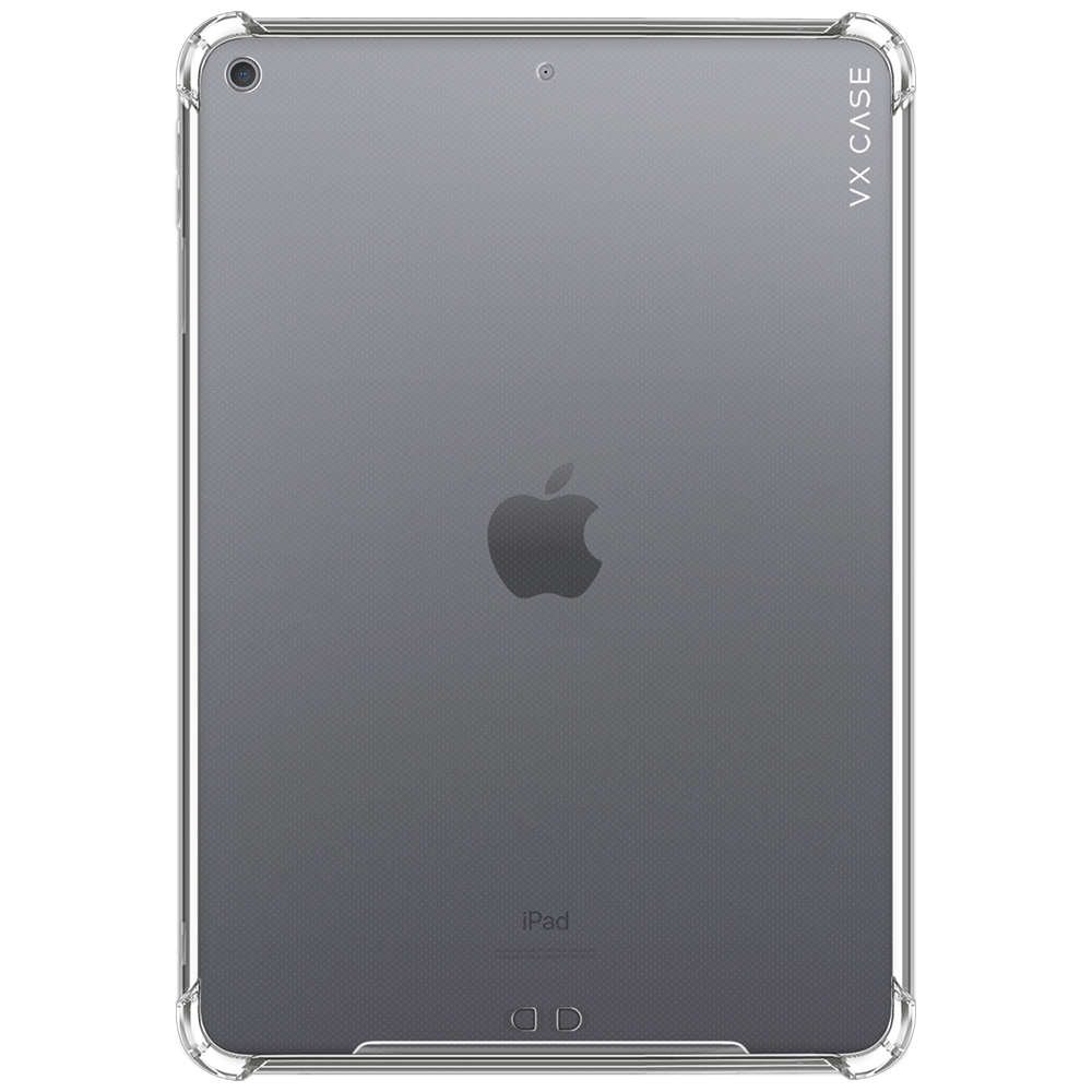 Capa de Silicone Rígida VX Case para iPad 7 8 9 10.2 - Transparente