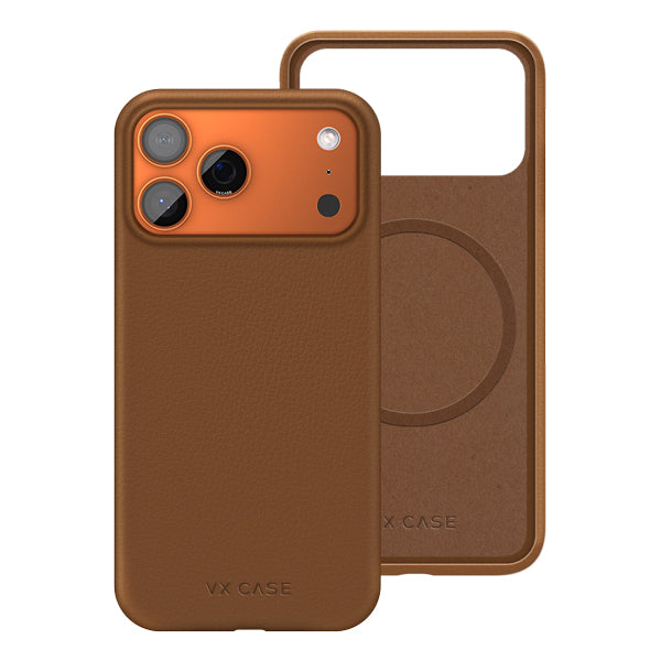 Capa Couro Magsafe VX Case para iPhone 17 Pro Max - Marrom