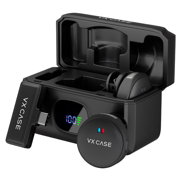Mag Clip Microfone de Lapela VX Case USB-C - Preto