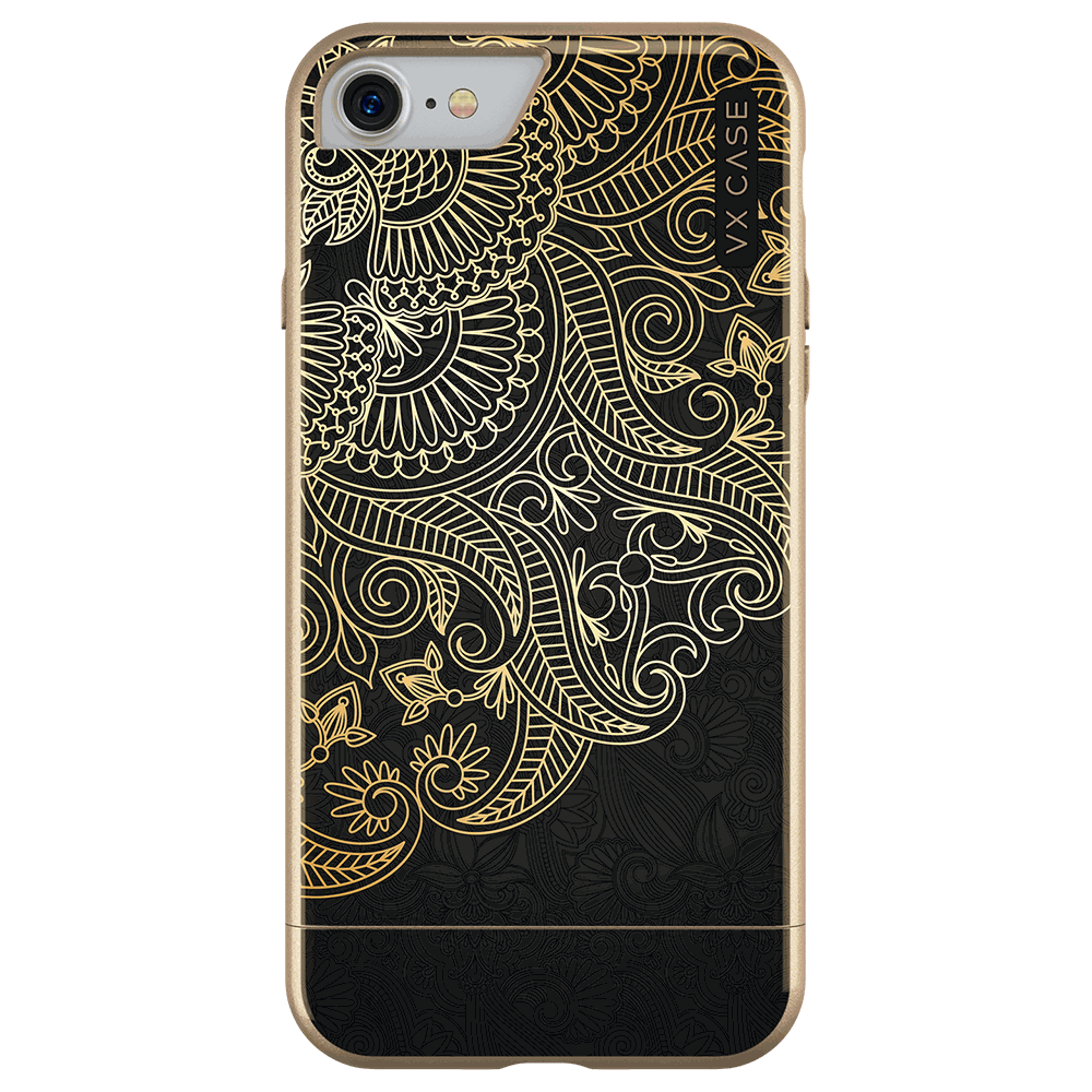 Capa Envernizada para iPhone 8 Golden Paradise - Champagne