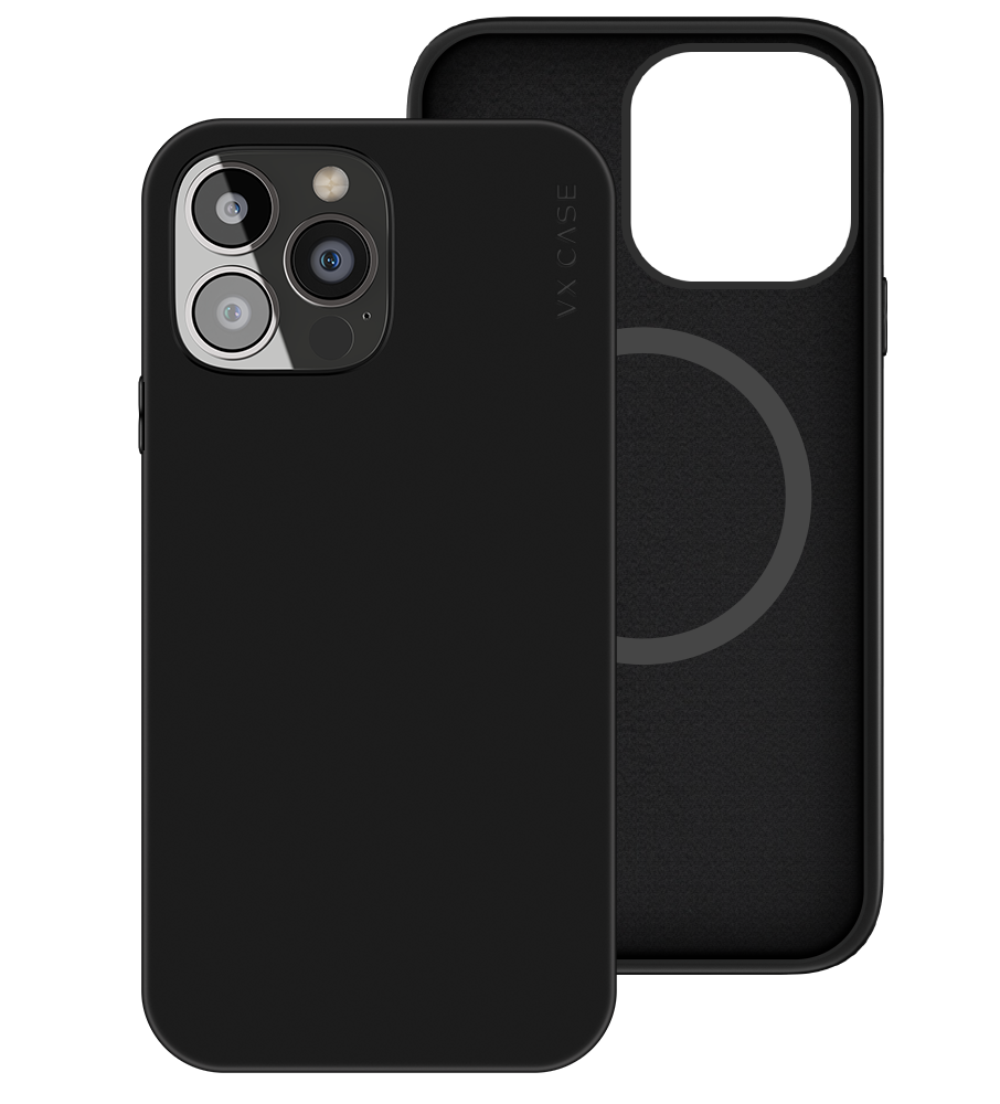 Capa Emborrachada Magsafe VX Case iPhone 14 Pro Max - Preta Fosca