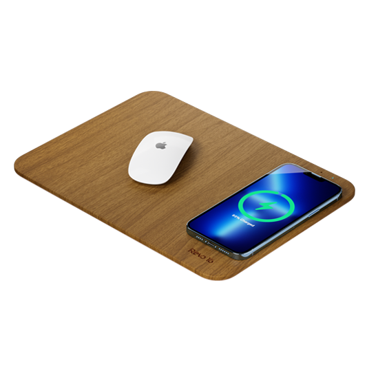 Charging Mouse pad em Bamboo Revo 16 - Marrom - VX Case