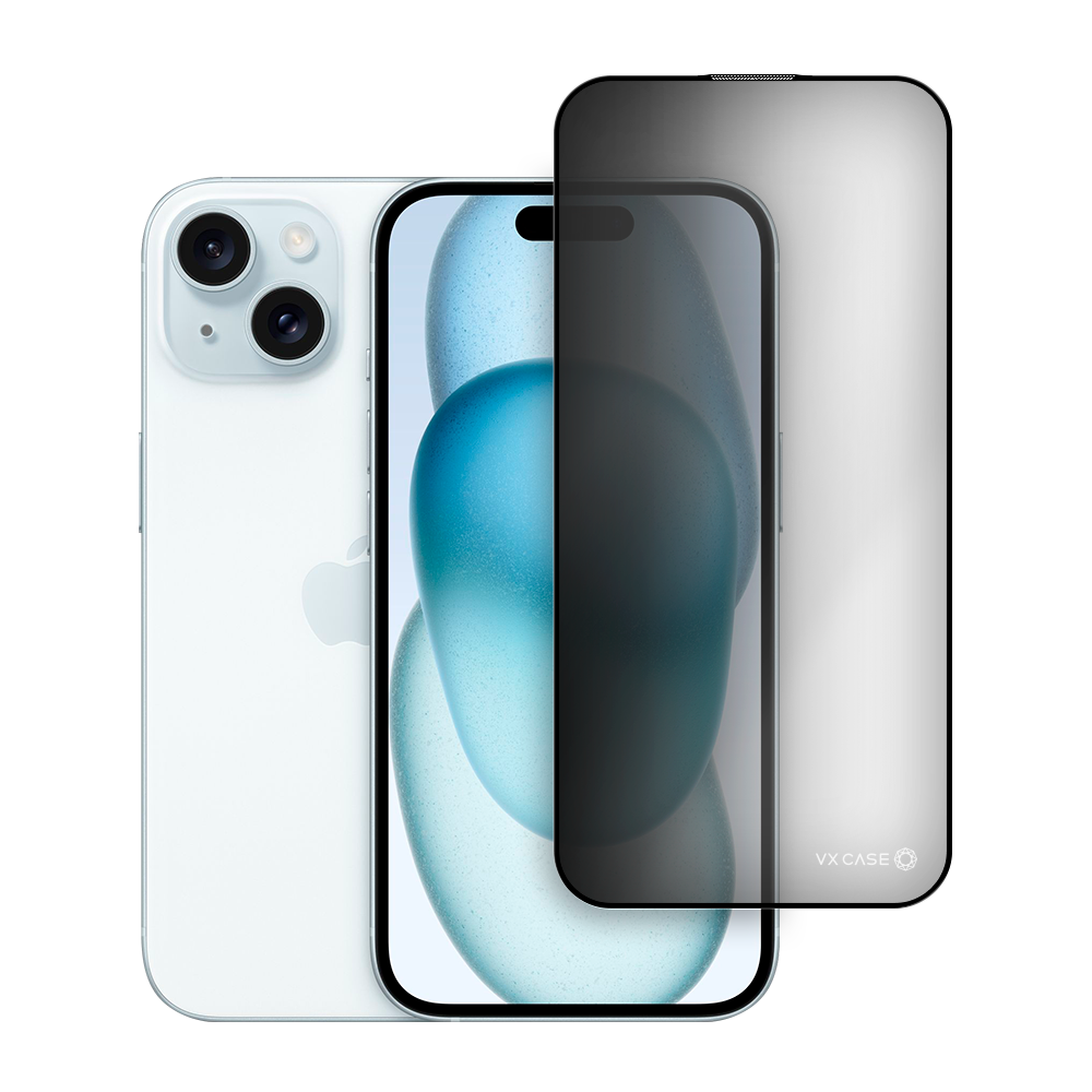 Película Safira Anti Impacto VX Case iPhone 15 - Privacidade