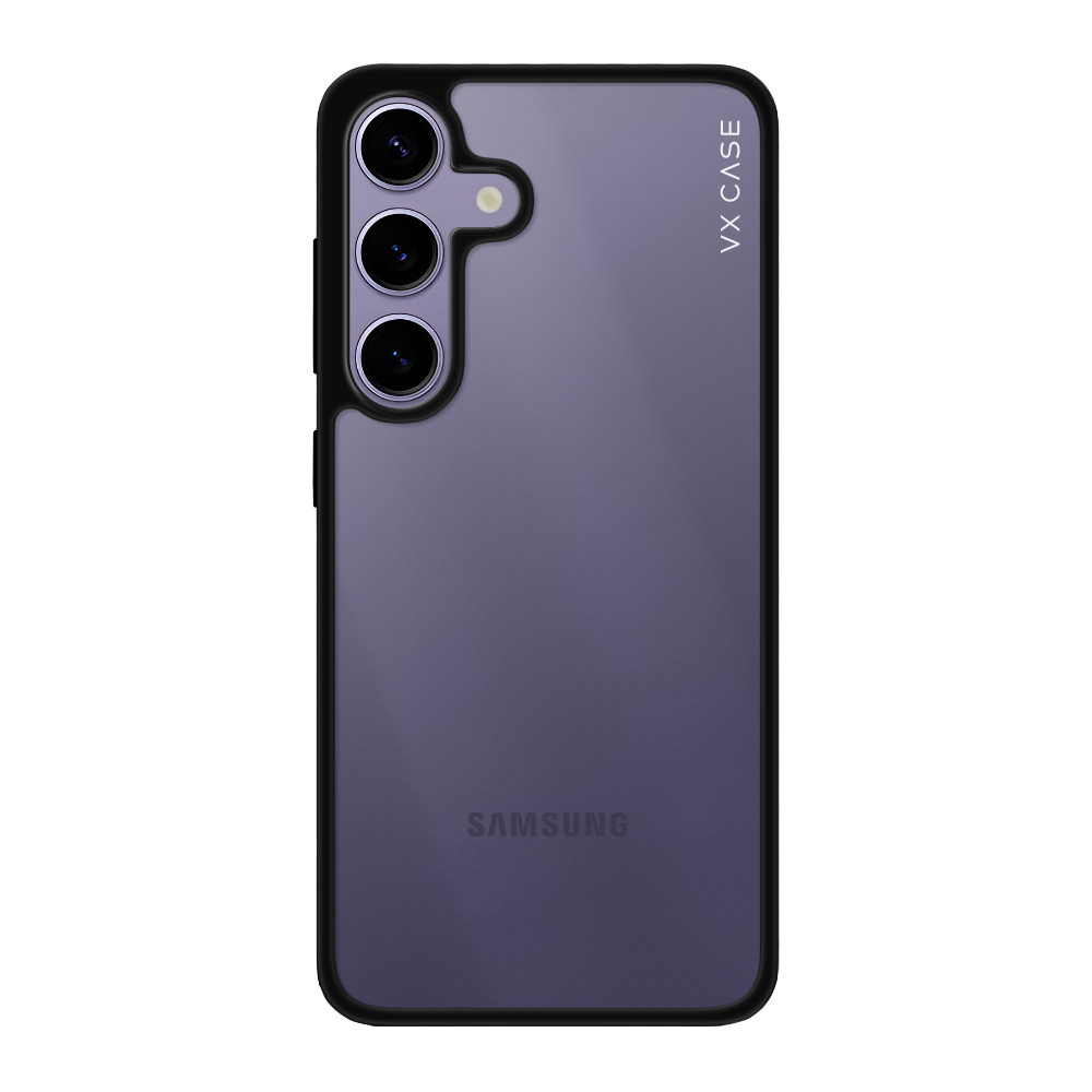 Capa Jet Black VX Case Galaxy S24 - Transparente com Bordas Pretas