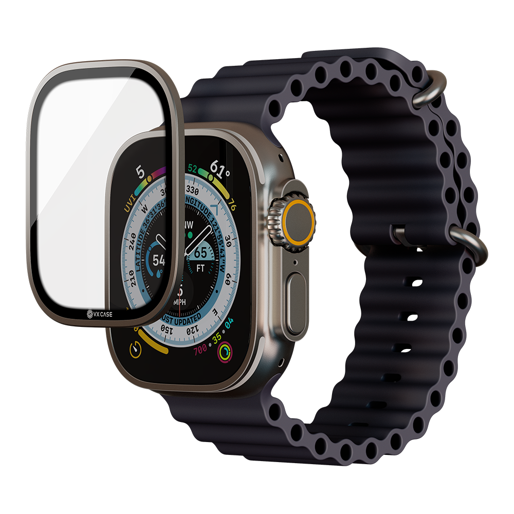 Película Safira Titanium Anti Impacto VX Case Apple Watch 49mm - Titânio Natural