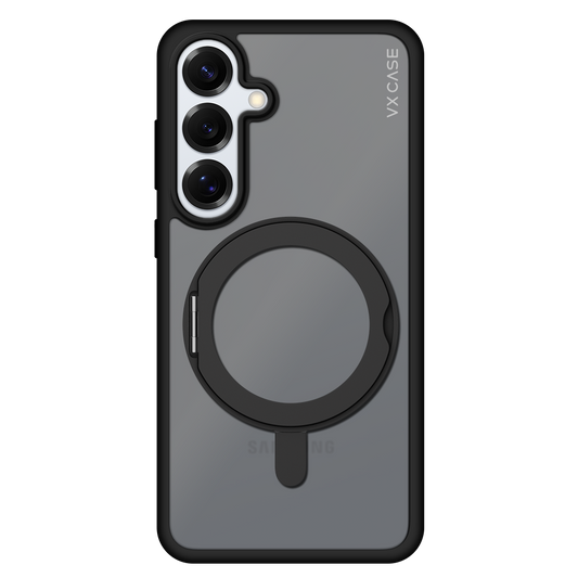 Capa com Suporte Aro Magsafe Galaxy S25 - Preta - KickStand