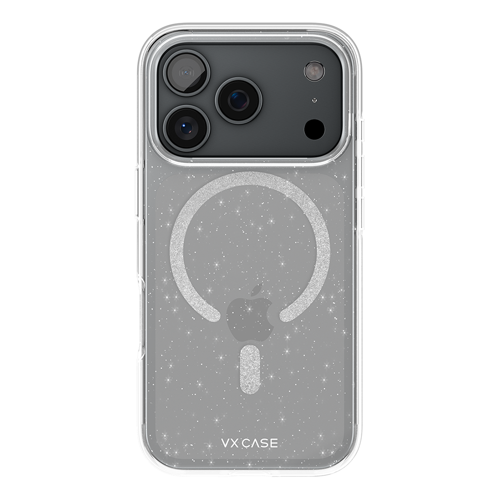 Capa Shine Glitter Magsafe VX Case iPhone 17 Pro - Transparente