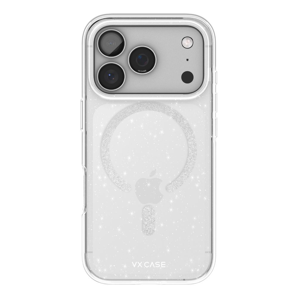 Capa Shine Glitter Magsafe VX Case iPhone 17 Pro - Transparente