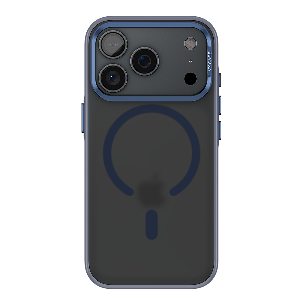 Capa Titanium VX Case Magsafe com Fundo Fosco para iPhone 17 Pro - Preto Azulado