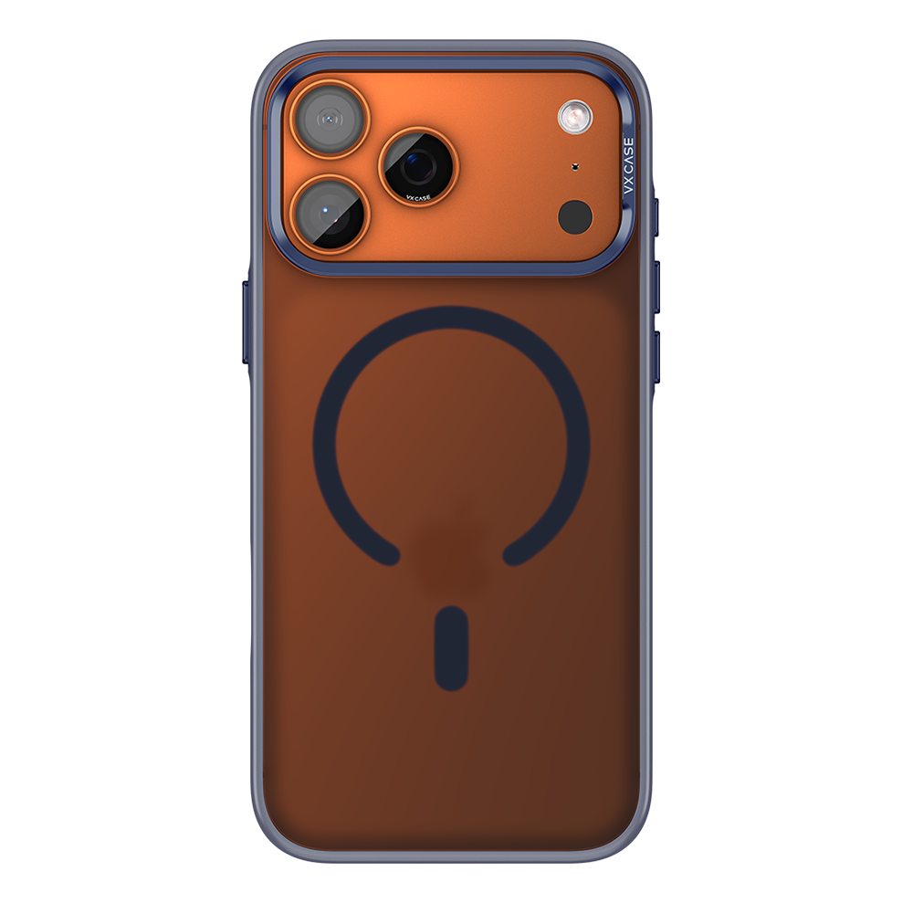 Capa Titanium VX Case Magsafe com Fundo Fosco para iPhone 17 Pro Max - Preto Azulado