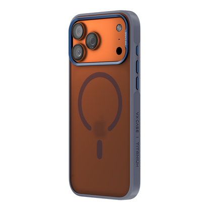 Capa Titanium VX Case Magsafe com Fundo Fosco para iPhone 17 Pro Max - Preto Azulado