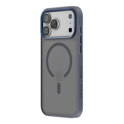 Capa Titanium VX Case Magsafe com Fundo Fosco para iPhone 17 Pro Max - Preto Azulado