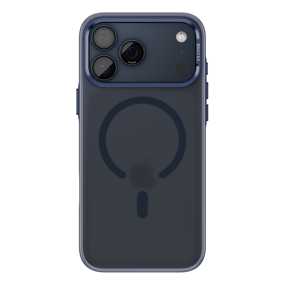 Capa Titanium VX Case Magsafe com Fundo Fosco para iPhone 17 Pro Max - Preto Azulado