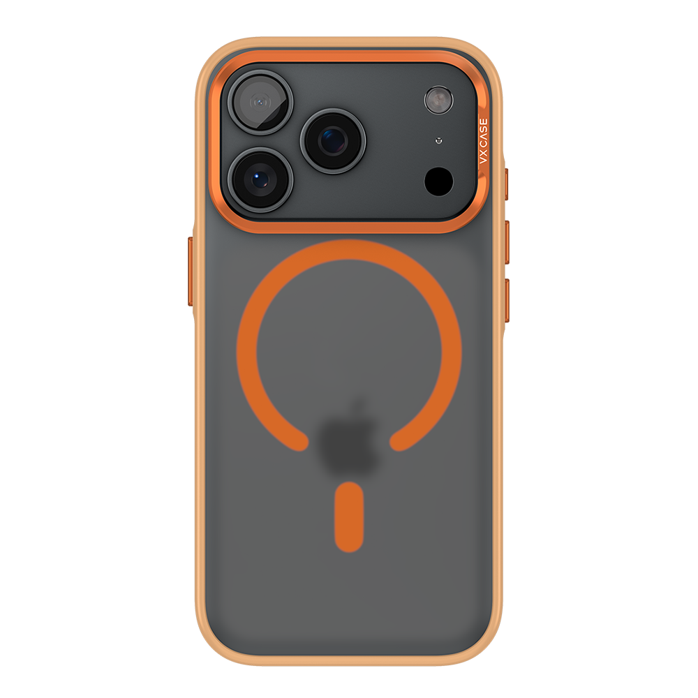 Capa Titanium VX Case Magsafe com Fundo Fosco para iPhone 17 Pro - Laranja