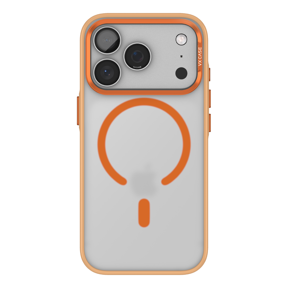 Capa Titanium VX Case Magsafe com Fundo Fosco para iPhone 17 Pro - Laranja