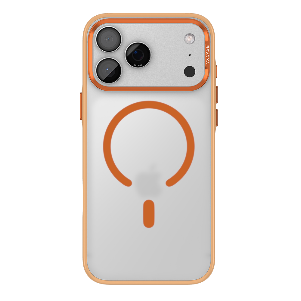 Capa Titanium VX Case Magsafe com Fundo Fosco para iPhone 17 Pro Max - Laranja