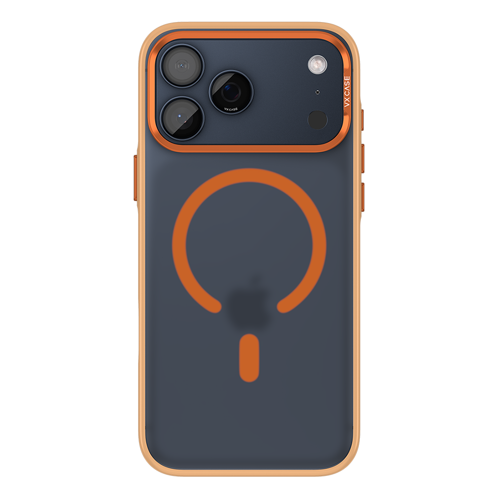 Capa Titanium VX Case Magsafe com Fundo Fosco para iPhone 17 Pro Max - Laranja