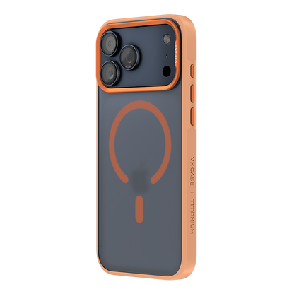 Capa Titanium VX Case Magsafe com Fundo Fosco para iPhone 17 Pro Max - Laranja