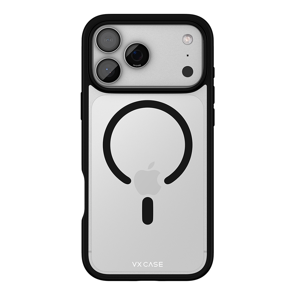 Capa Jet Black Magsafe VX Case iPhone 17 Pro Max - Transparente com Borda Preta