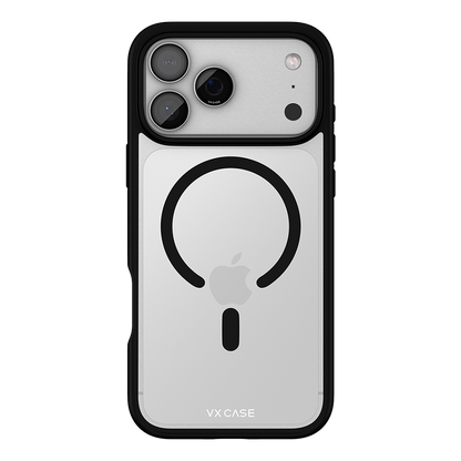 Capa Jet Black Magsafe VX Case iPhone 17 Pro Max - Transparente com Borda Preta