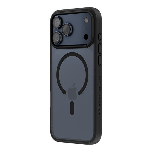 Capa Jet Black Magsafe VX Case iPhone 17 Pro Max - Transparente com Borda Preta