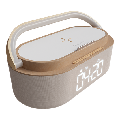 Clock Charger Pro 15W VX Case - Bege e Rosé Gold
