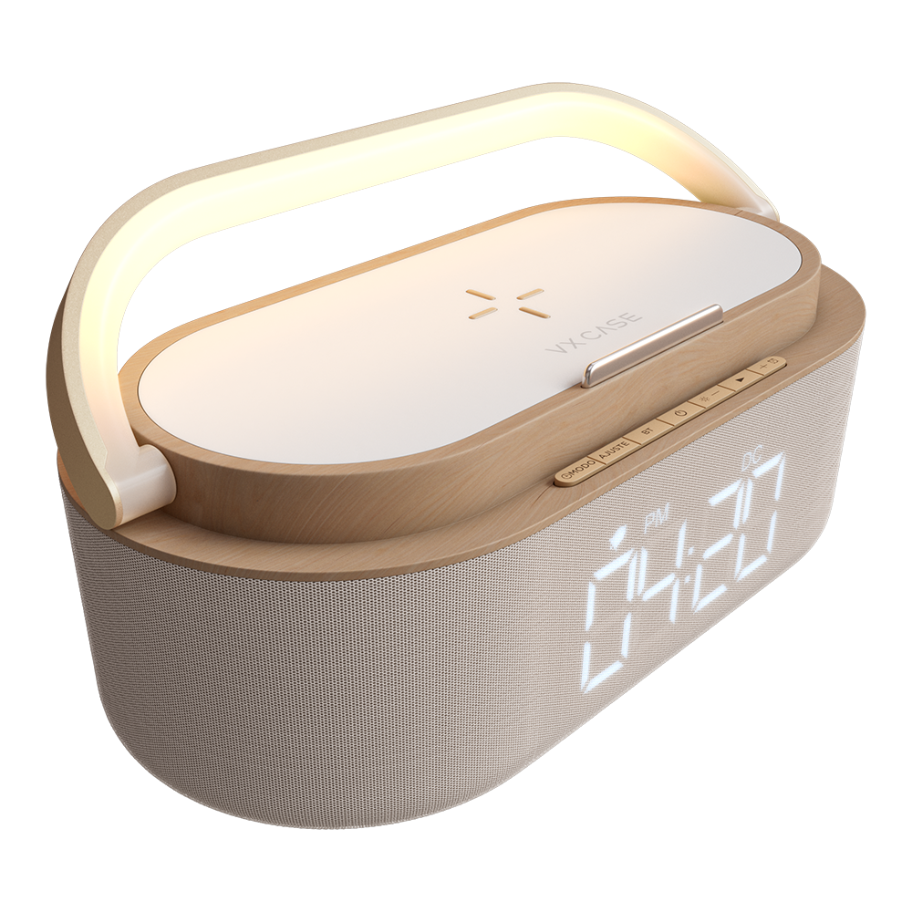 Clock Charger Pro 15W VX Case - Bege e Rosé Gold