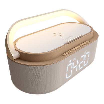 Clock Charger Pro 15W VX Case - Bege e Rosé Gold