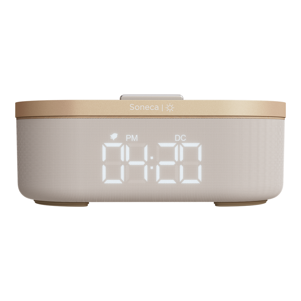 Clock Charger Pro 15W VX Case - Bege e Rosé Gold