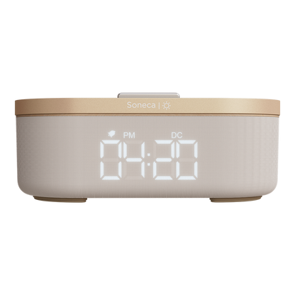 Clock Charger Pro 15W VX Case - Bege e Rosé Gold
