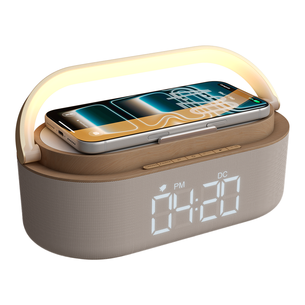 Clock Charger Pro 15W VX Case - Bege e Rosé Gold