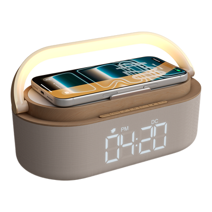 Clock Charger Pro 15W VX Case - Bege e Rosé Gold