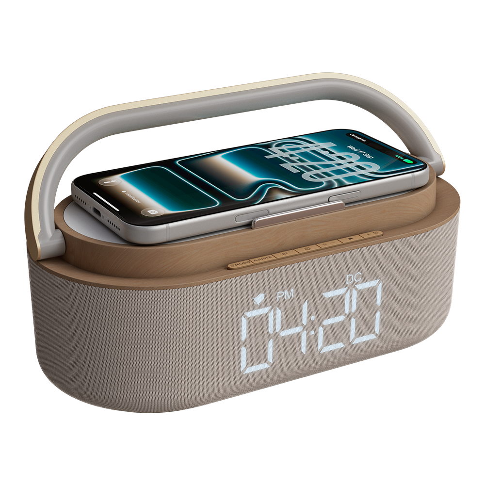 Clock Charger Pro 15W VX Case - Bege e Rosé Gold