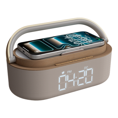 Clock Charger Pro 15W VX Case - Bege e Rosé Gold