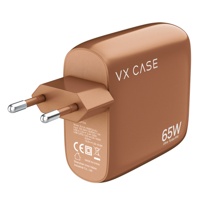 Carregador de Parede Turbo com 1 porta USB + 2 Type-C Turbo 65W