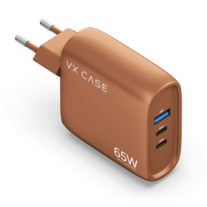 Carregador de Parede Turbo com 1 porta USB + 2 Type-C Turbo 65W