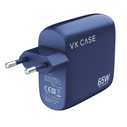 Carregador de Parede Turbo com 1 porta USB + 2 Type-C Turbo 65W