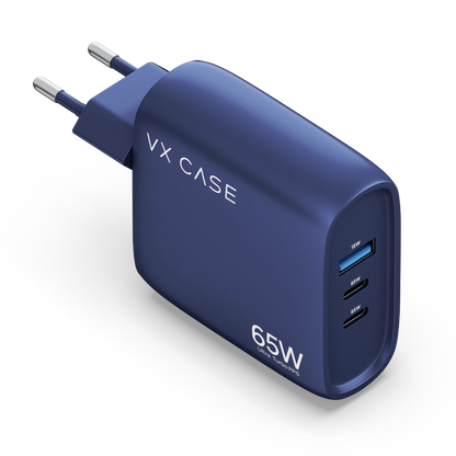 Carregador de Parede Turbo com 1 porta USB + 2 Type-C Turbo 65W