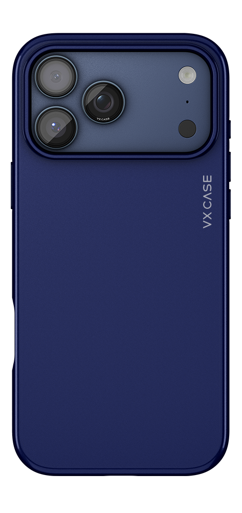 Capa Classic Polymer com Veludo Magsafe VX Case iPhone 17 Pro Max - Azul Escuro
