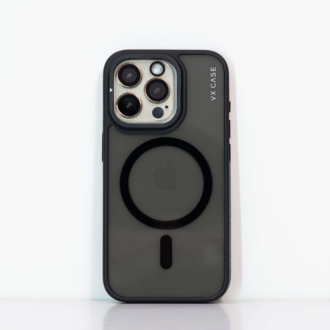 Capa Aro da Câmera com Suporte Magsafe VX Case iPhone 15 Pro - Preta