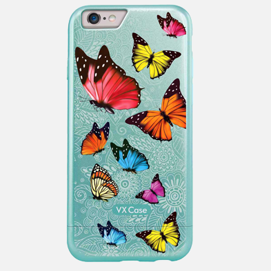 Capa Envernizada VX Case Butterfly Garden iPhone 6/S - Verde