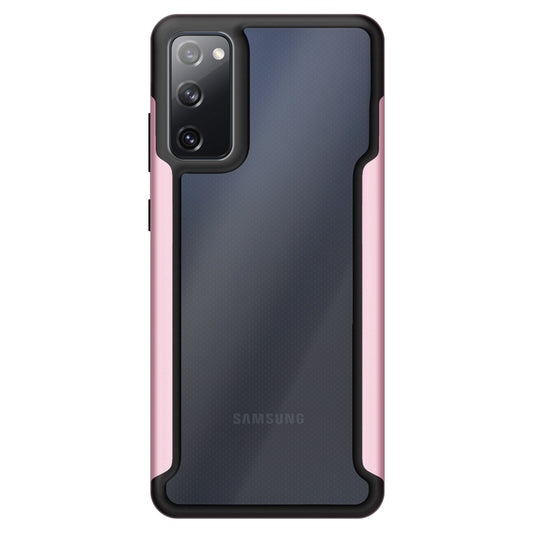 Capa Shield Cover VX Case Galaxy S20 FE - Transparente com Bordas Laterais Rosa Metálico
