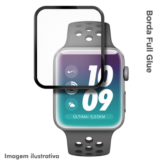 New Película Anti Impacto Full Glue para Apple Watch 44mm VX Case Premium
